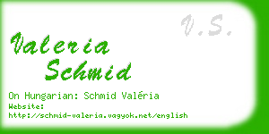 valeria schmid business card